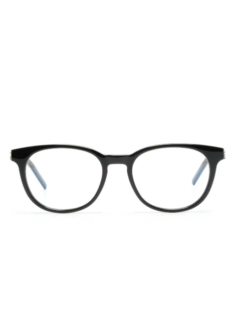 Saint Laurent Eyewear lentes con armazón redonda y detalle del logo
