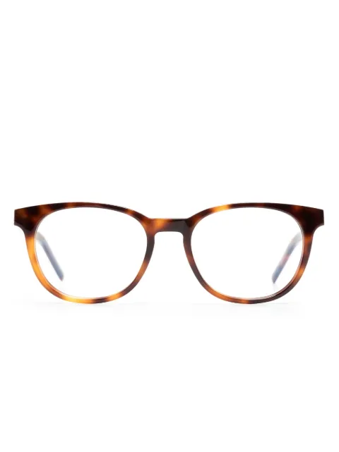 Saint Laurent Eyewear tortoiseshell-effect round glasses