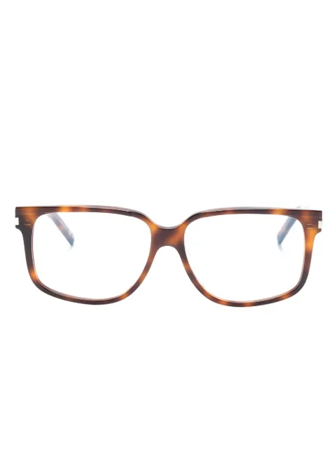 Saint Laurent Eyewear tortoiseshell-effect square-frame glasses