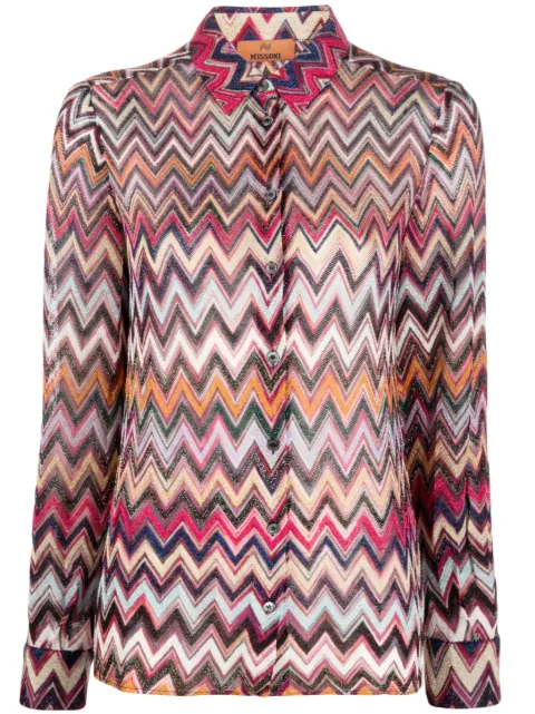 Missoni zigzag-pattern long-sleeved shirt