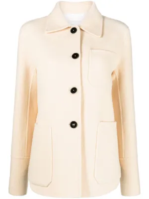 Womens cream wool on sale coat