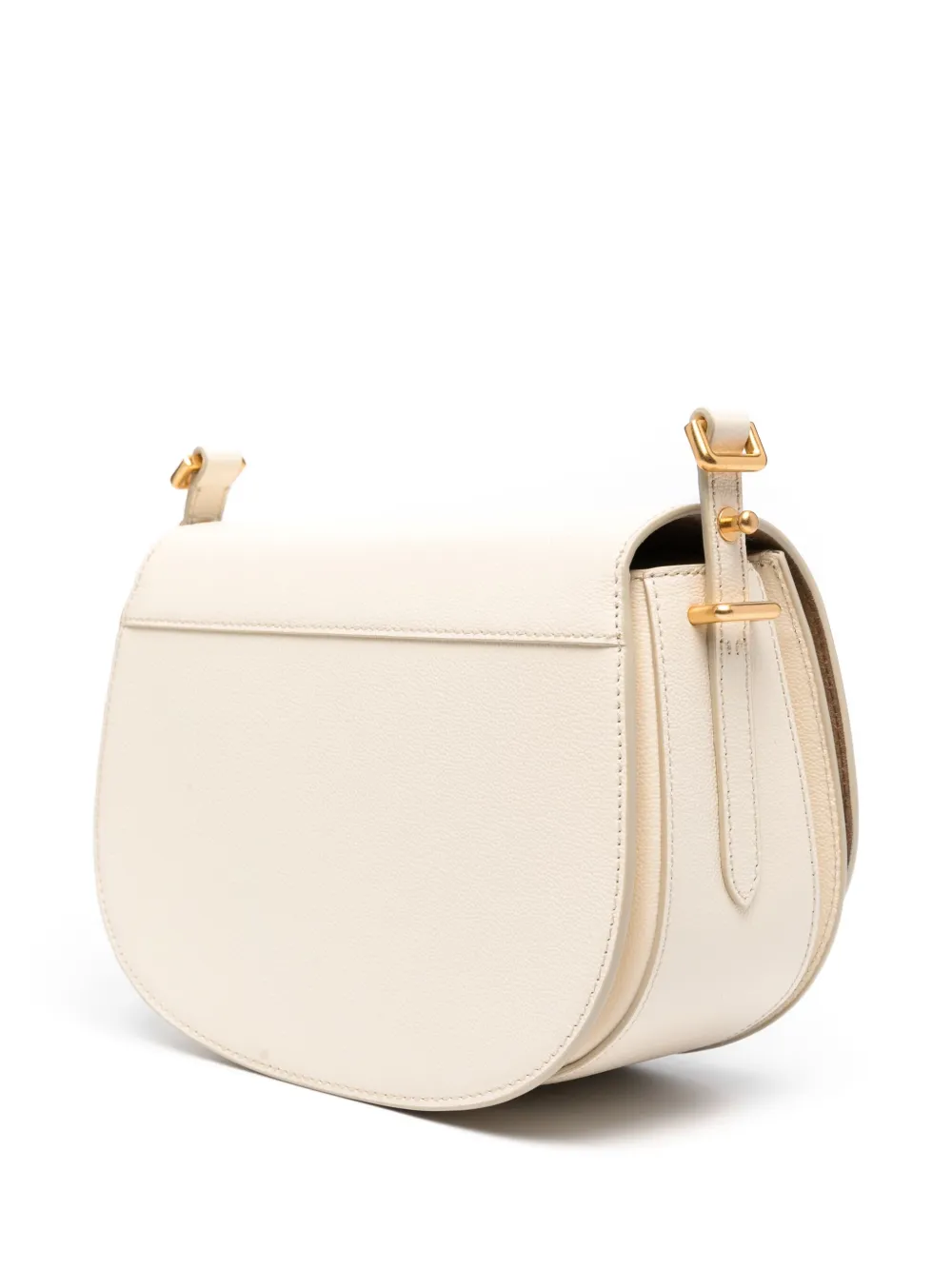 Polo Ralph Lauren Polo Id Medium Leather Shoulder Bag In White