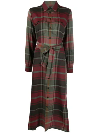ラルフローレン★Plaid ette Dress Plaid Georgette Gown