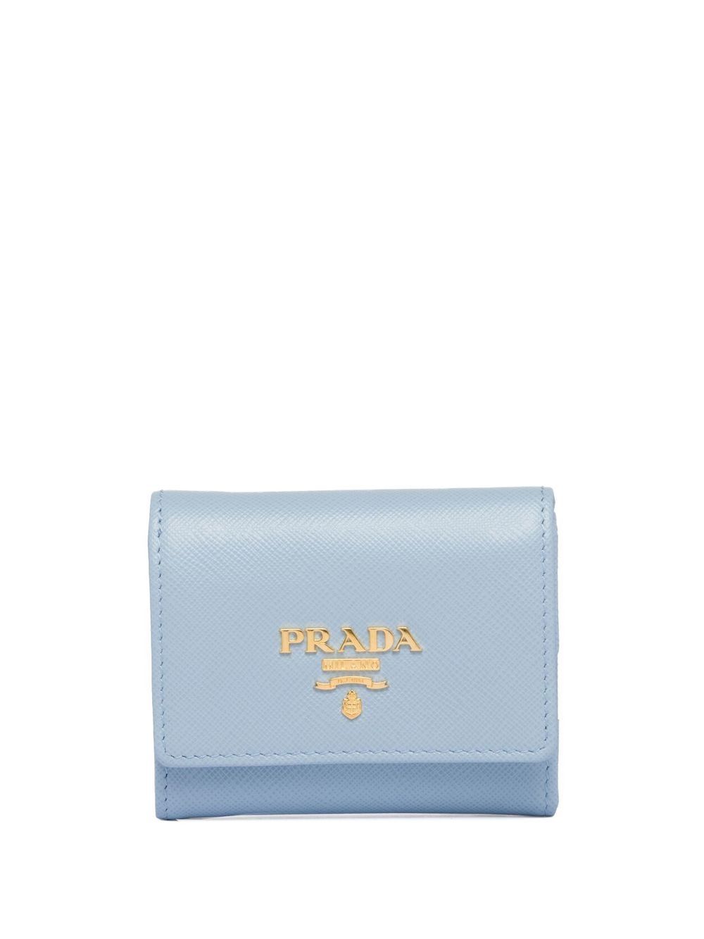 Prada leather logo-detail wallet - Blue