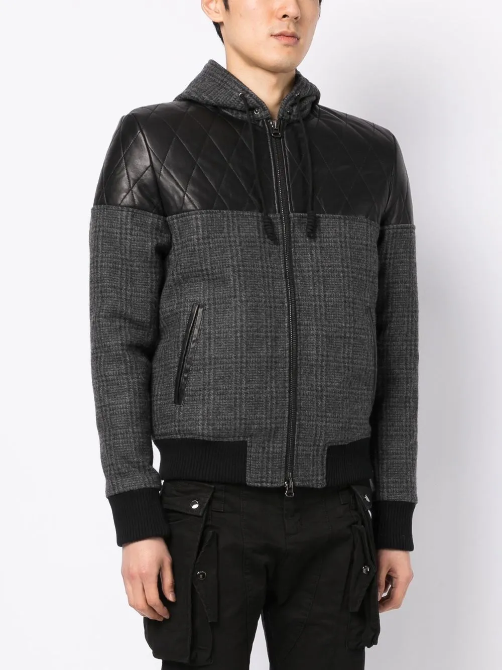 Private Stock Panelled-design Hooded Jacket In Grey