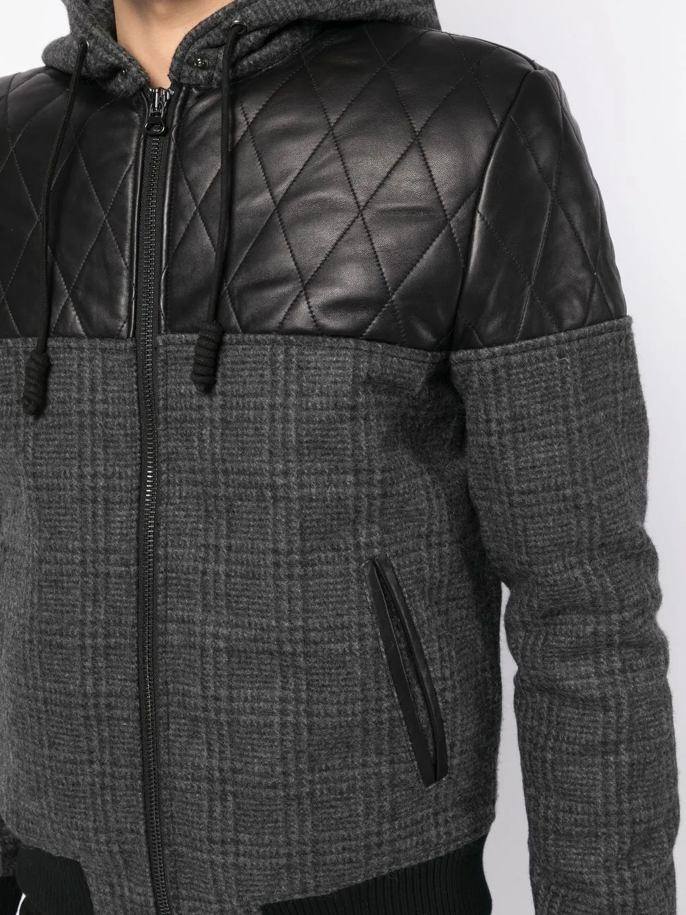 Private Stock Panelled-design Hooded Jacket In Grey