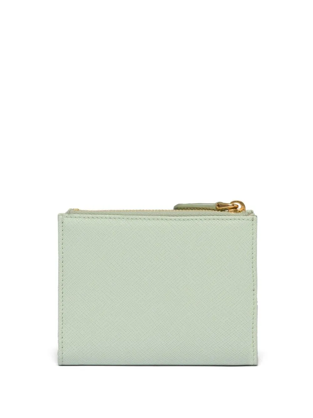 Shop Prada Saffiano Leather Wallet In Green