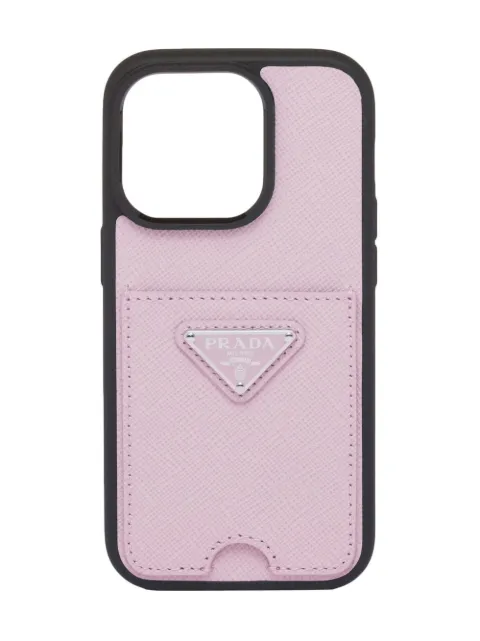 Prada iPhone 14 Pro-Hülle aus Leder
