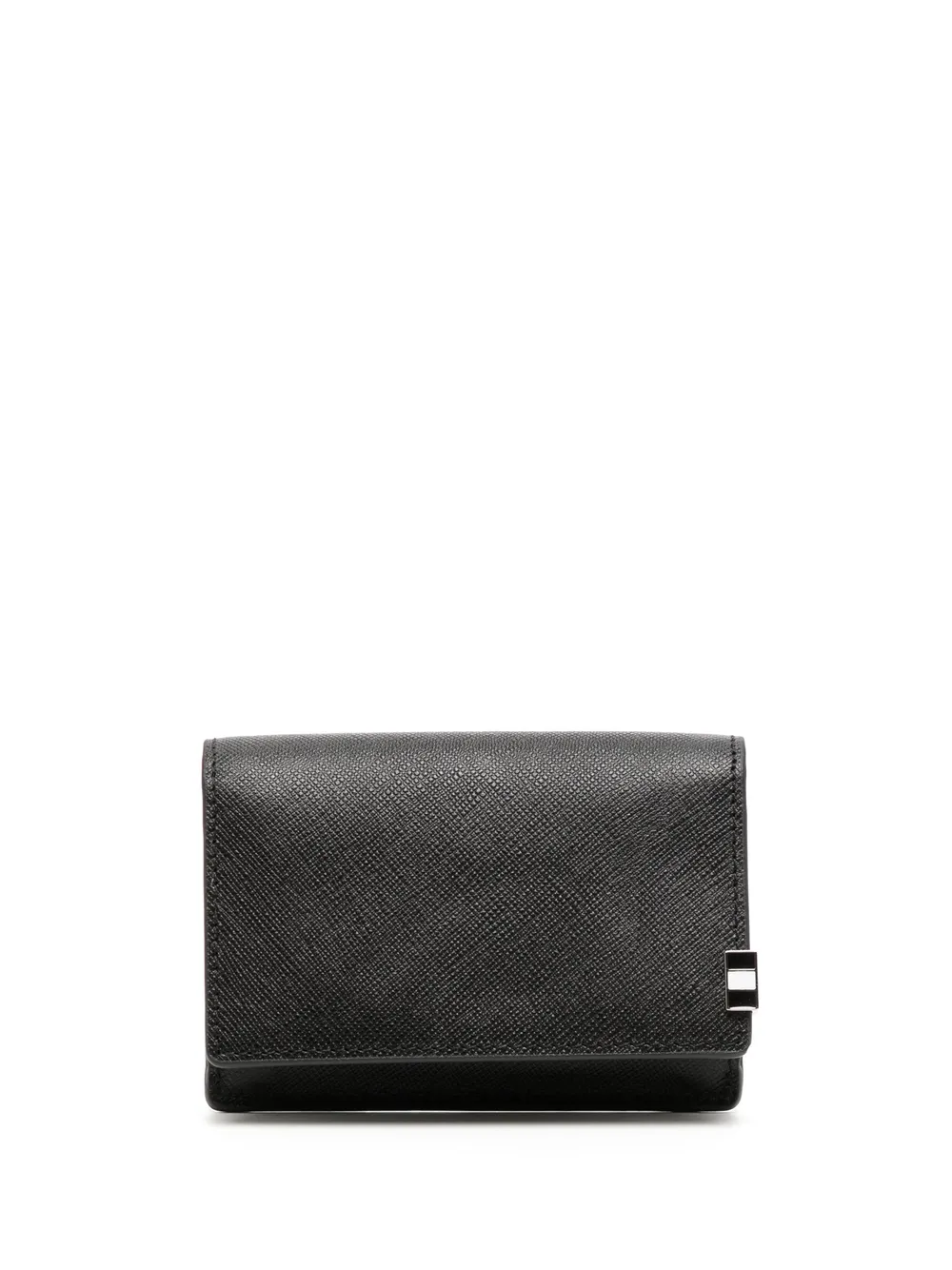 Agnès B. Calf-leather Foldover-top Wallet In Black