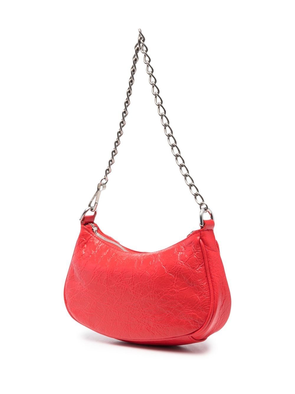 Shop Balenciaga Leather Stud-detail Shoulder Bag In Red
