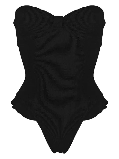 Reina Olga crinkle-effect swimsuit