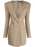 Balmain single-breasted blazer dress - Brown