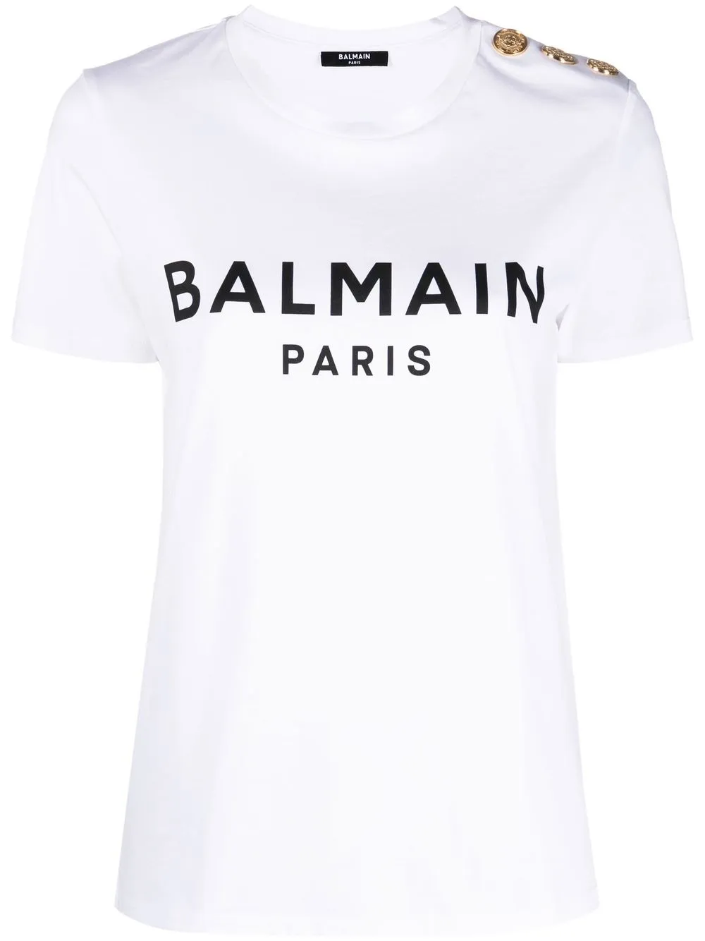 

Balmain playera con logo estampado - Blanco