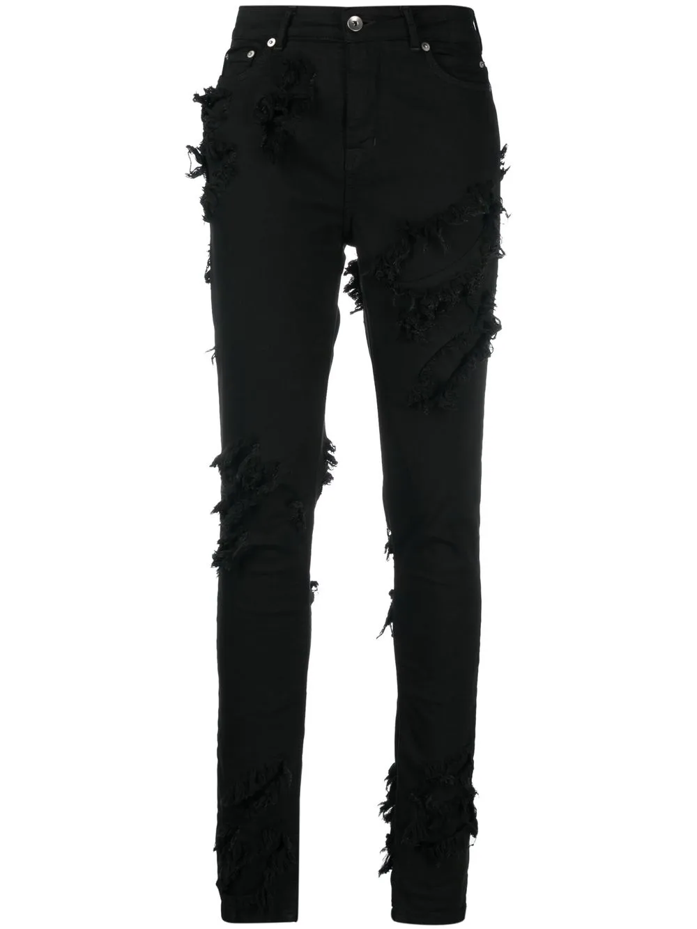 

Rick Owens DRKSHDW Detroit distressed denim jeans - Black