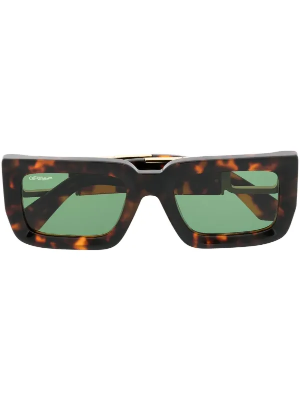 Off-White logo-plaque square-frame Sunglasses - Farfetch