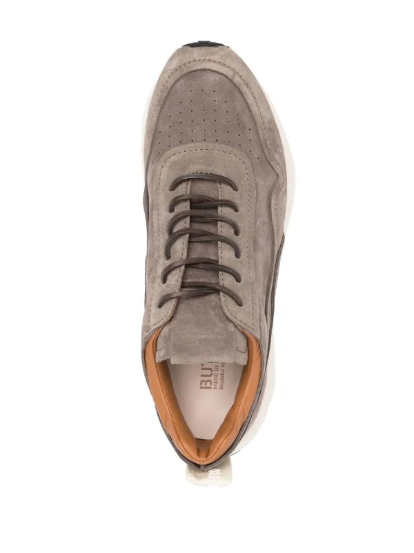 BUTTERO スエード グレー レースアップシューズ