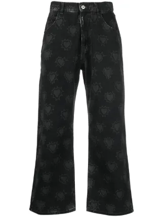 PACCBET heart-print Jeans - Farfetch