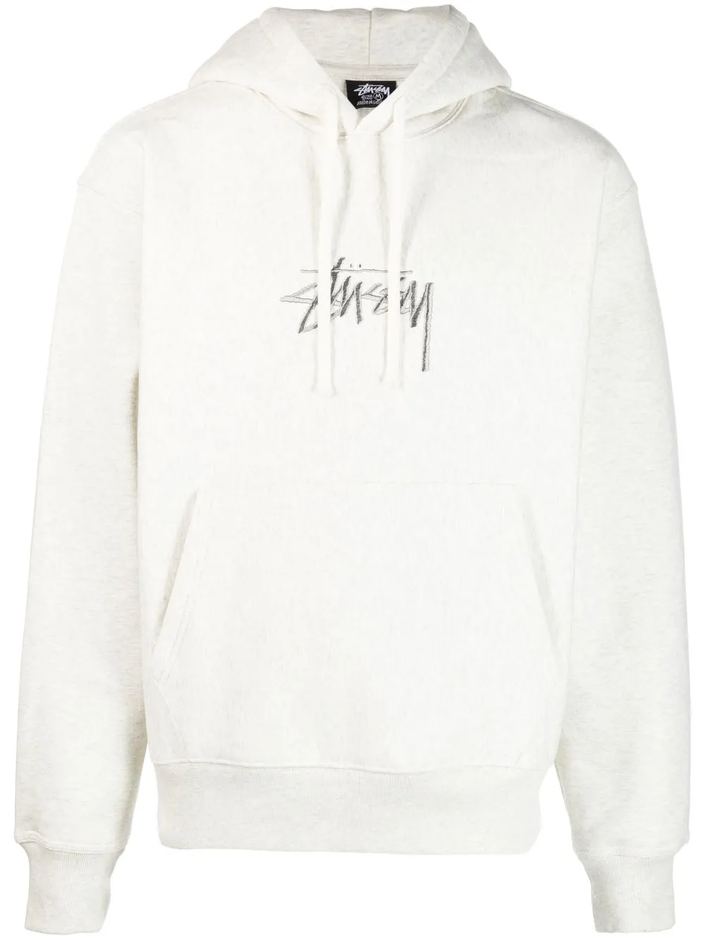 

Stüssy logo-embroidered drawstring hoodie - Neutrals