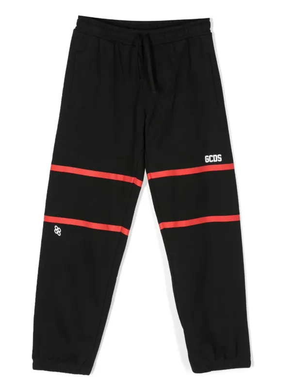 Track pants black and hot sale red