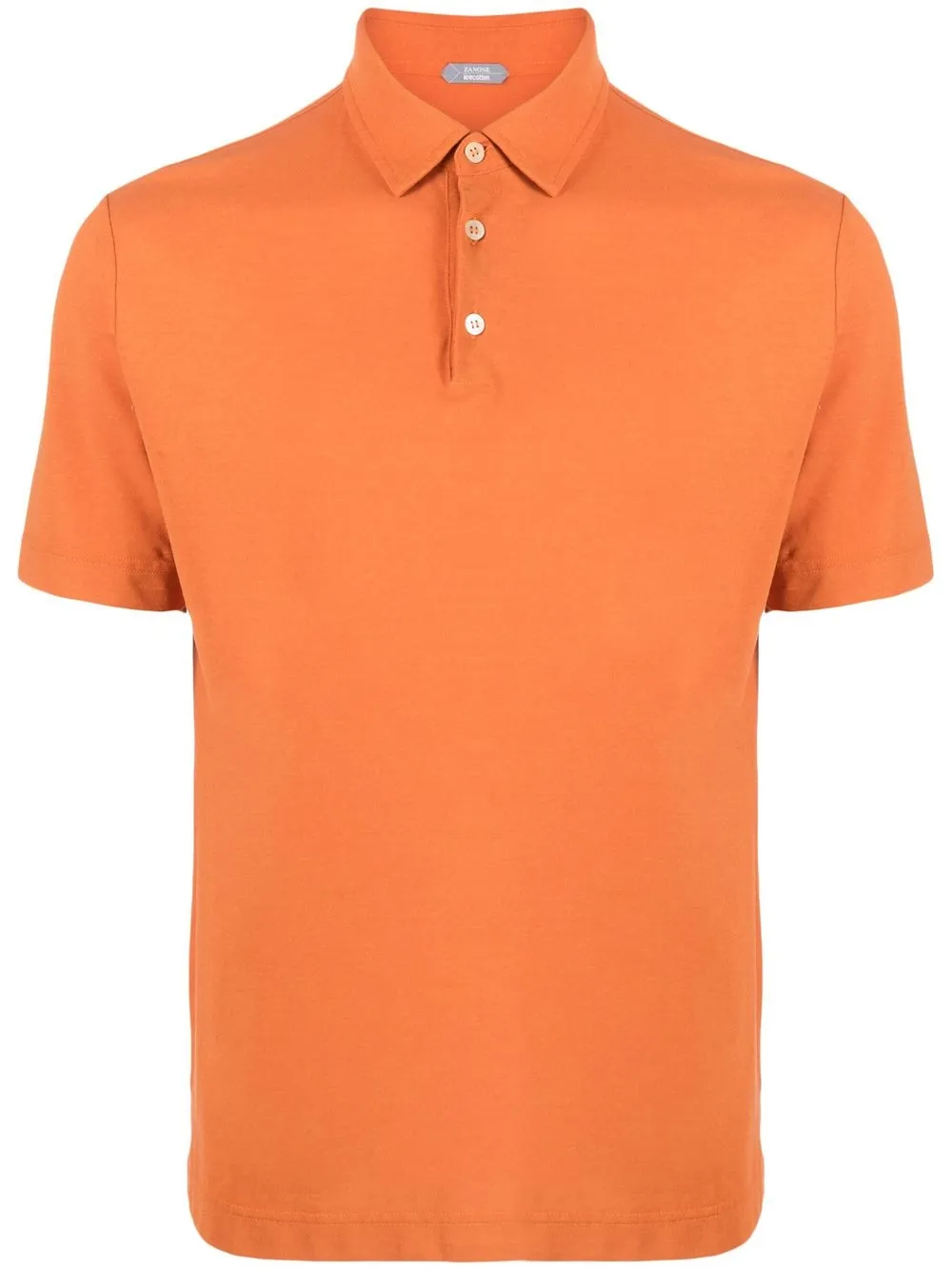 

Zanone short-sleeved cotton polo shirt - Orange