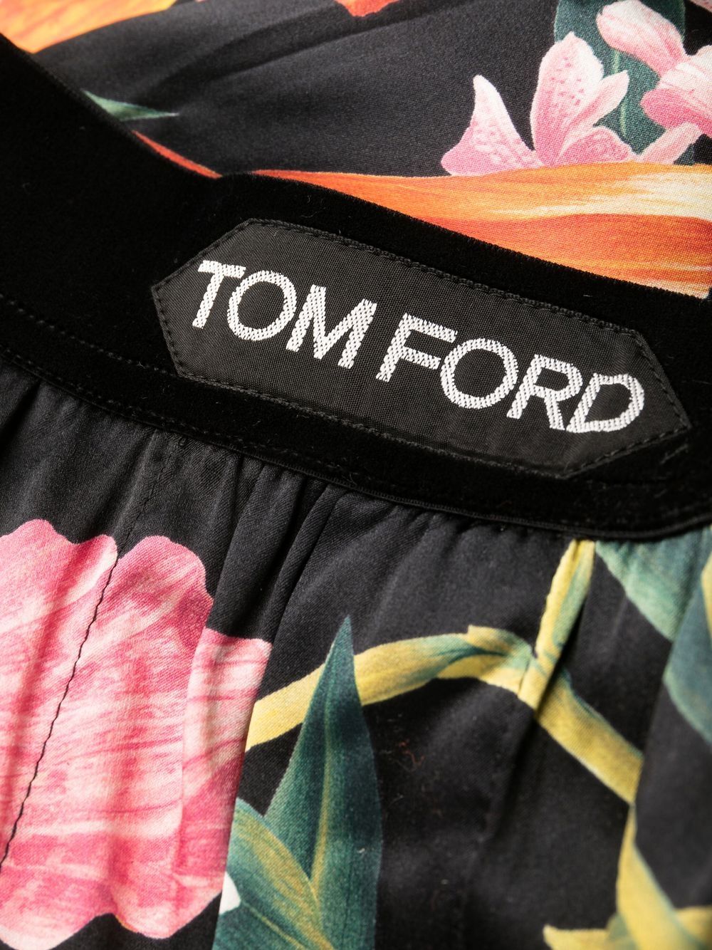 Shop Tom Ford Logo-waist Slip-on Trousers In Black