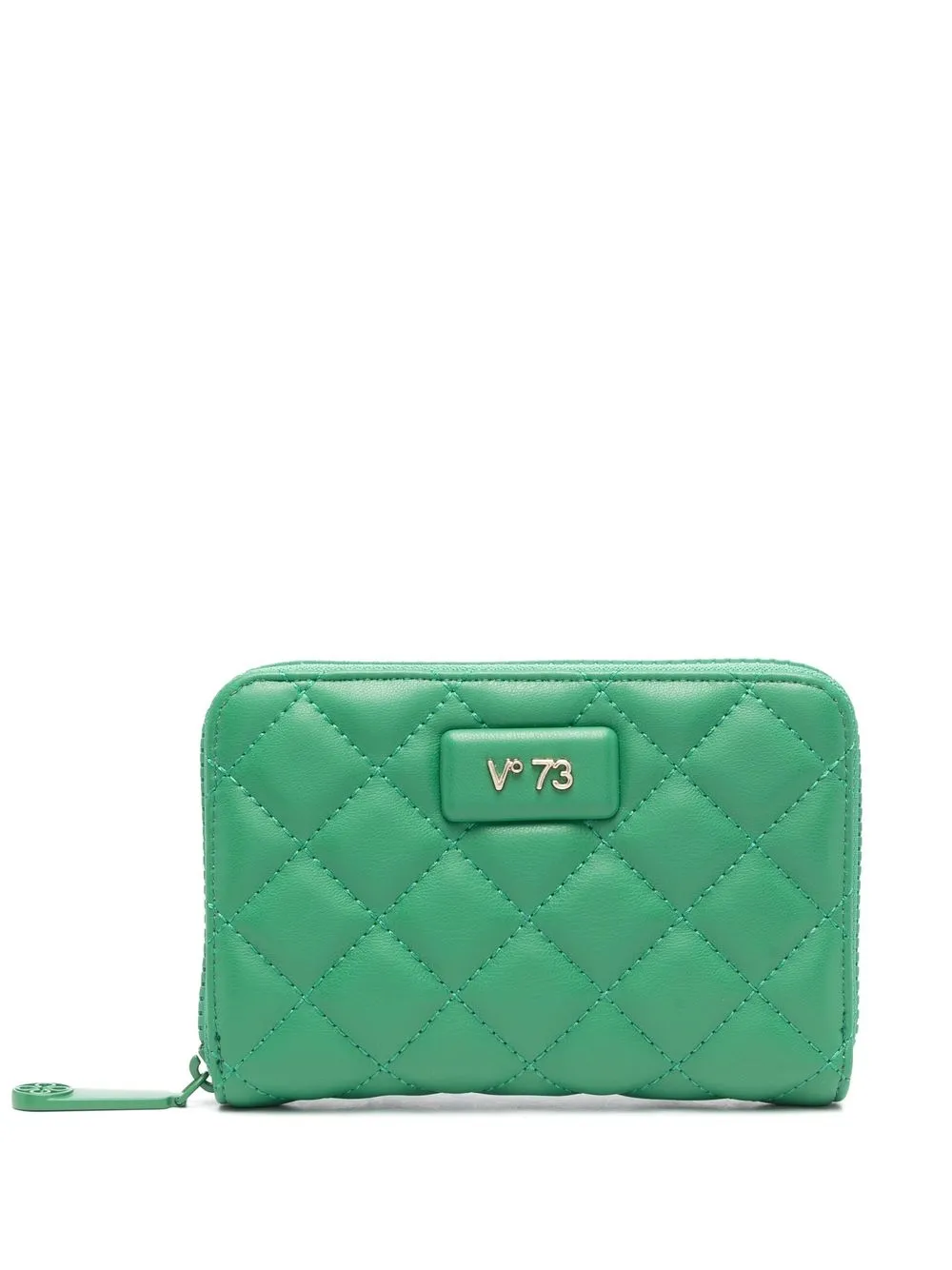 

V°73 quilted gold-tone logo wallet - Green