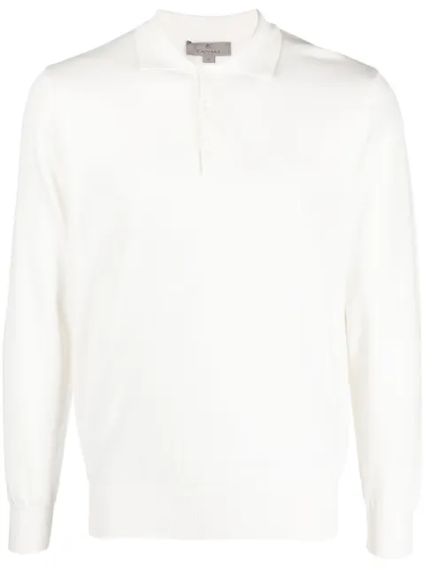 Canali long-sleeved polo jumper