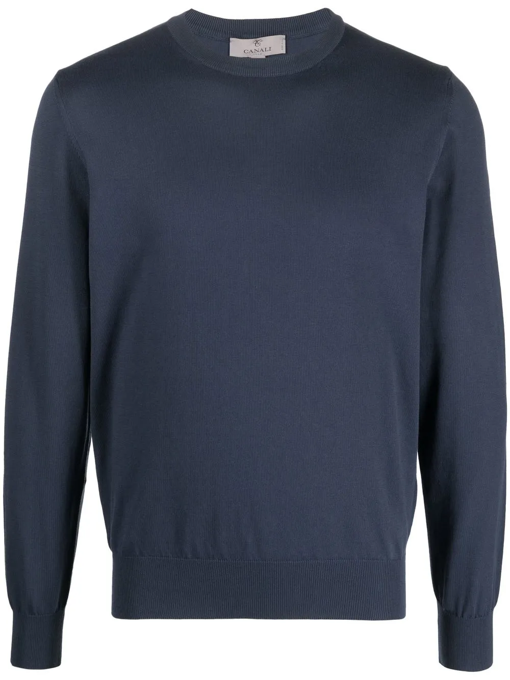 

Canali round-neck knit jumper - Blue