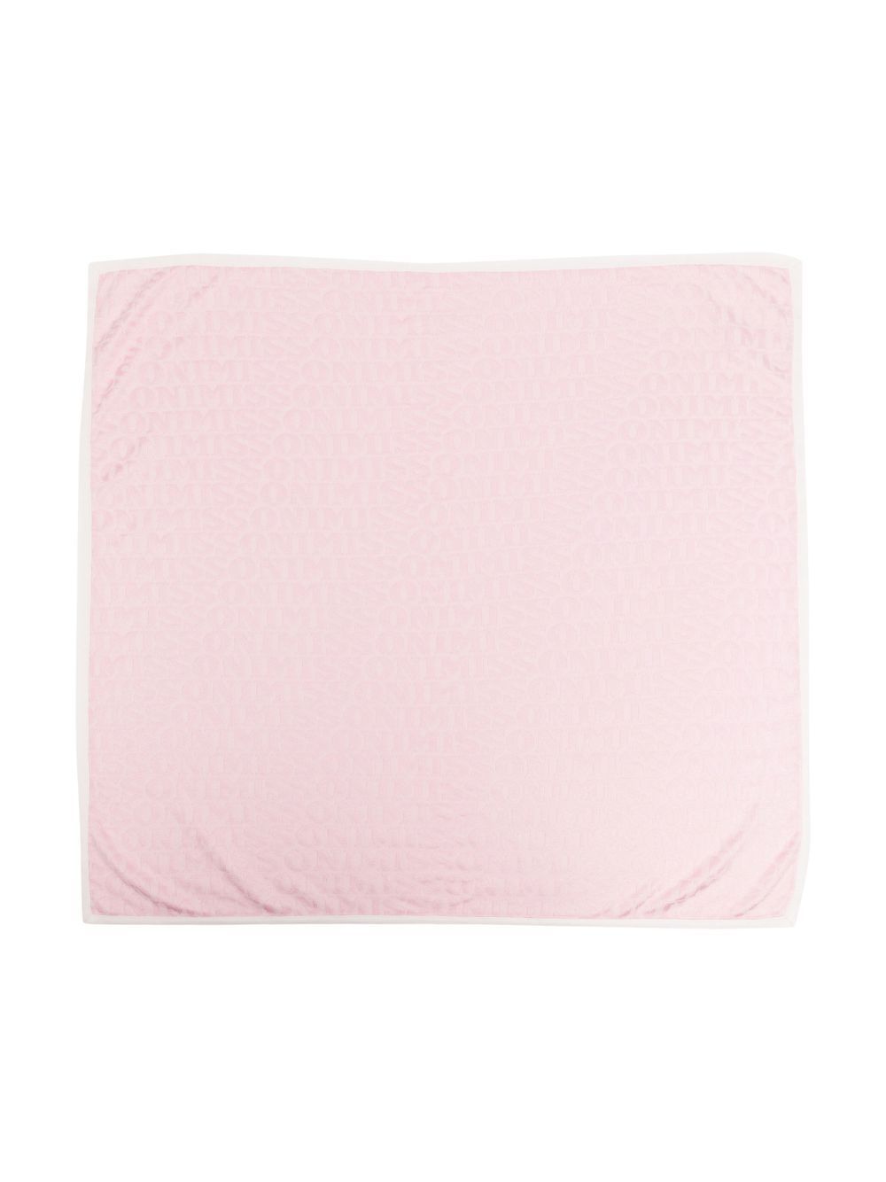 

Missoni Kids tone-on-tone logo-print blanket - Pink