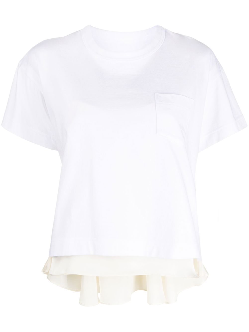 

sacai panelled short-sleeve T-shirt - White