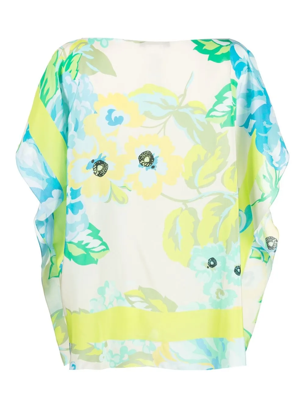 Seventy T-shirt met bloemenprint - Blauw