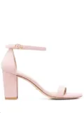 Stuart Weitzman 85mm block-heel open-toe sandals - Pink