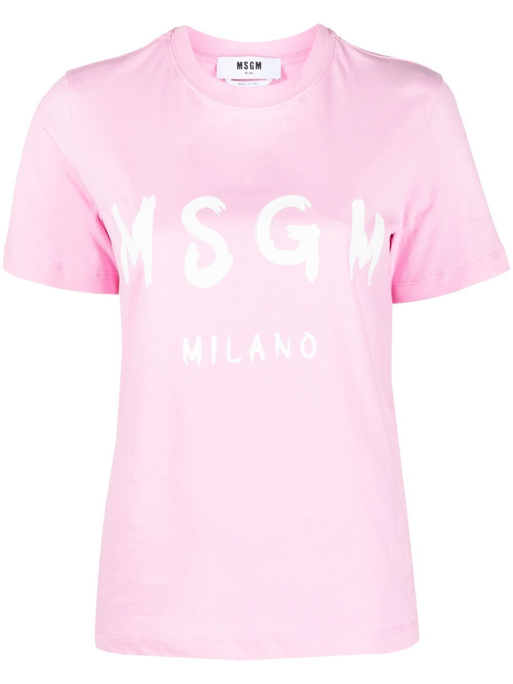 

MSGM logo-print cotton T-shirt - Pink