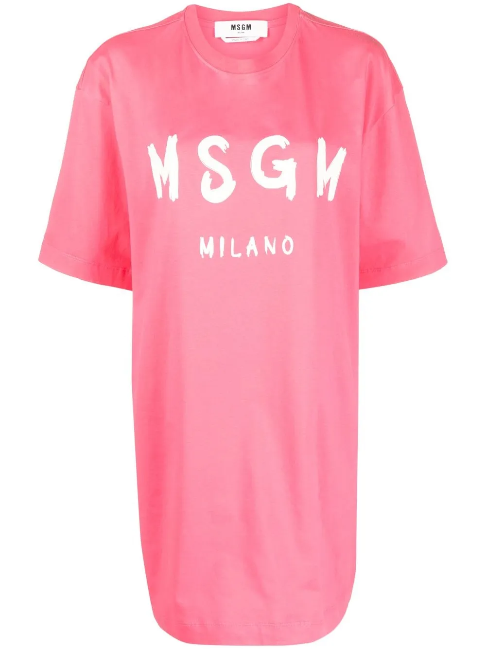 

MSGM logo-print mini T-shirt dress - Pink