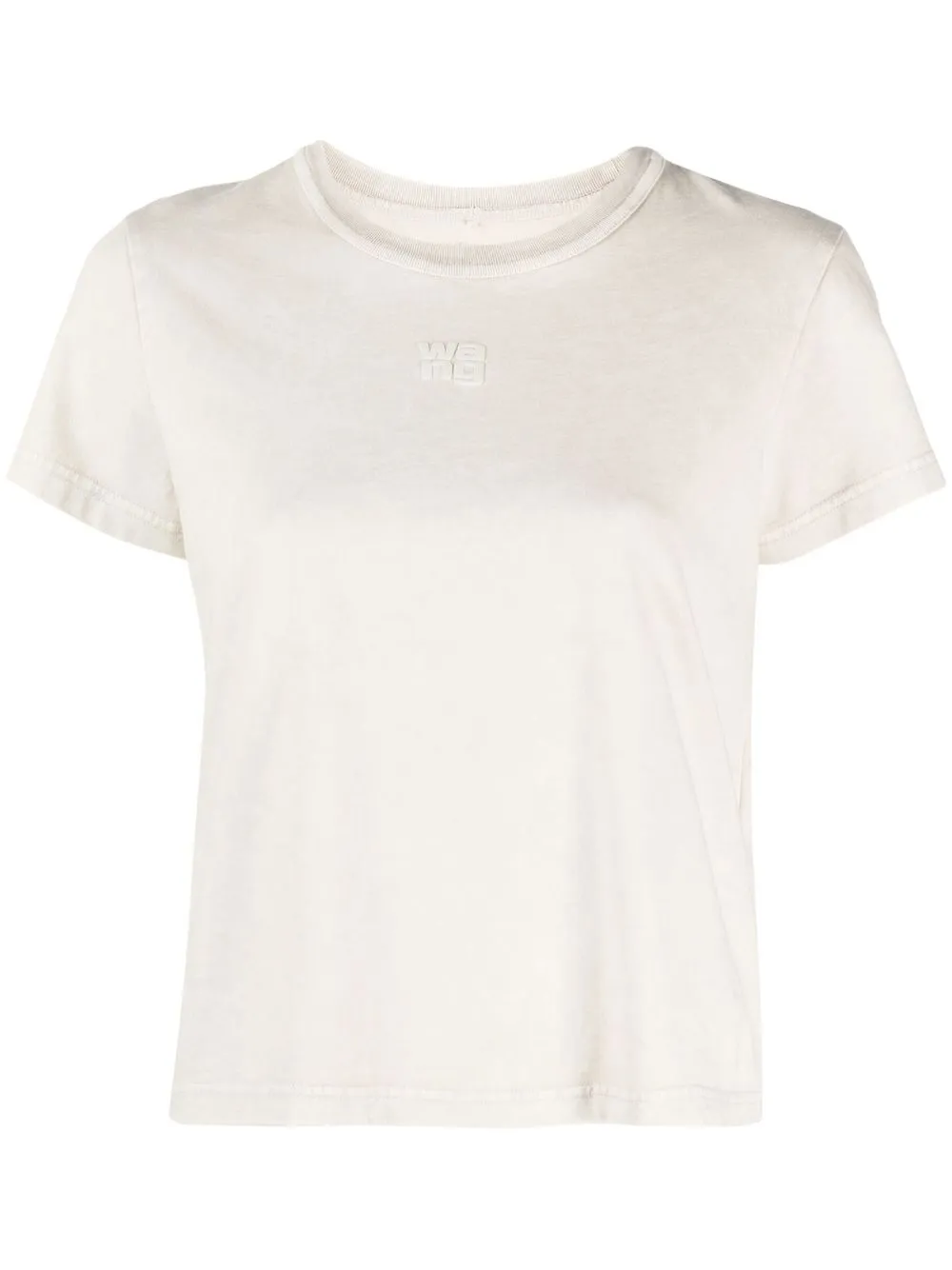 

Alexander Wang logo-appliqué cotton T-shirt - Neutro