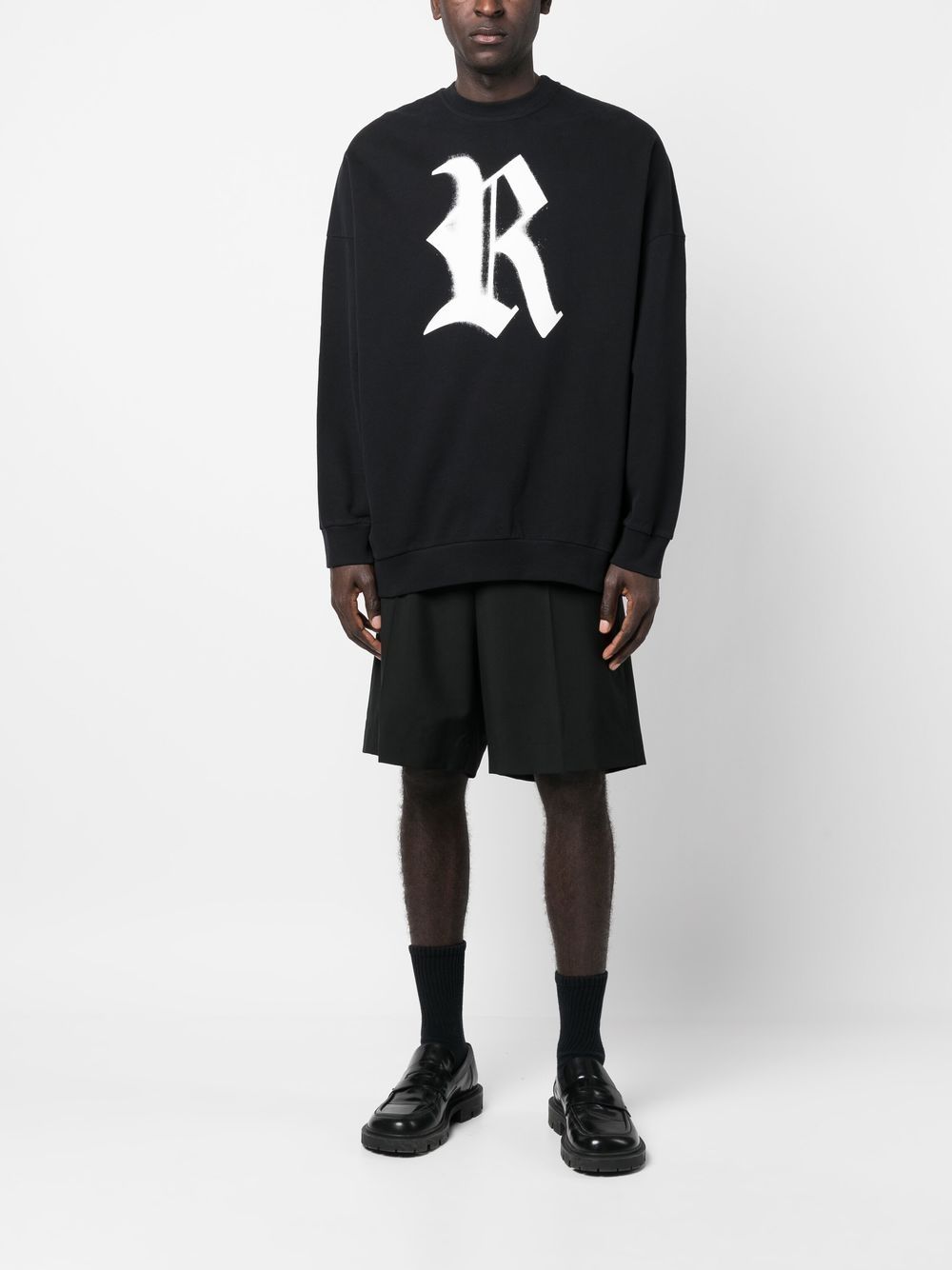Raf Simons Sweater met logoprint - Zwart
