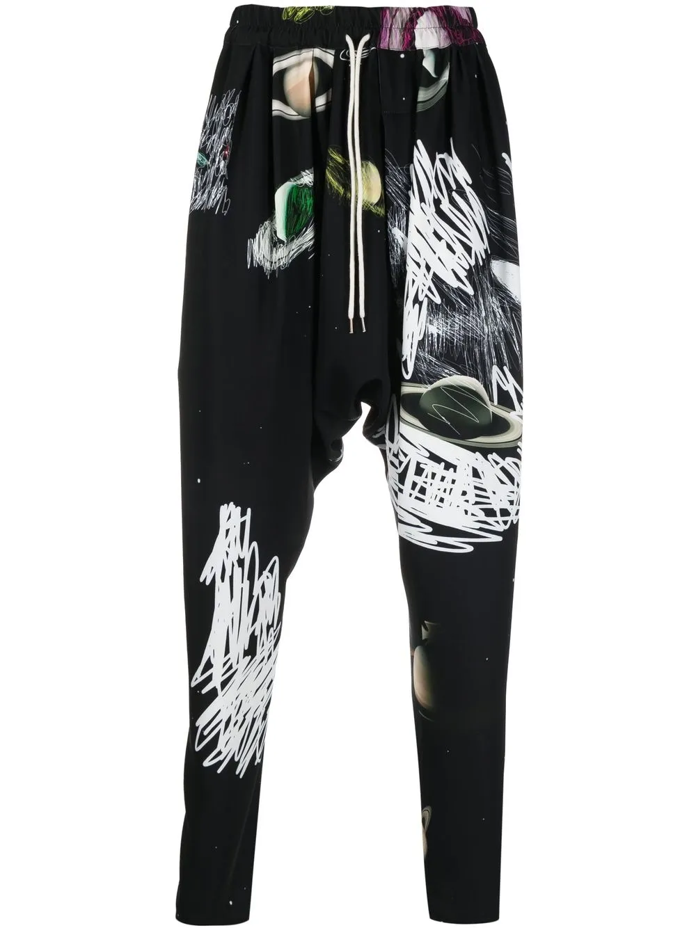 

Vivienne Westwood planets-print detail trousers - Black