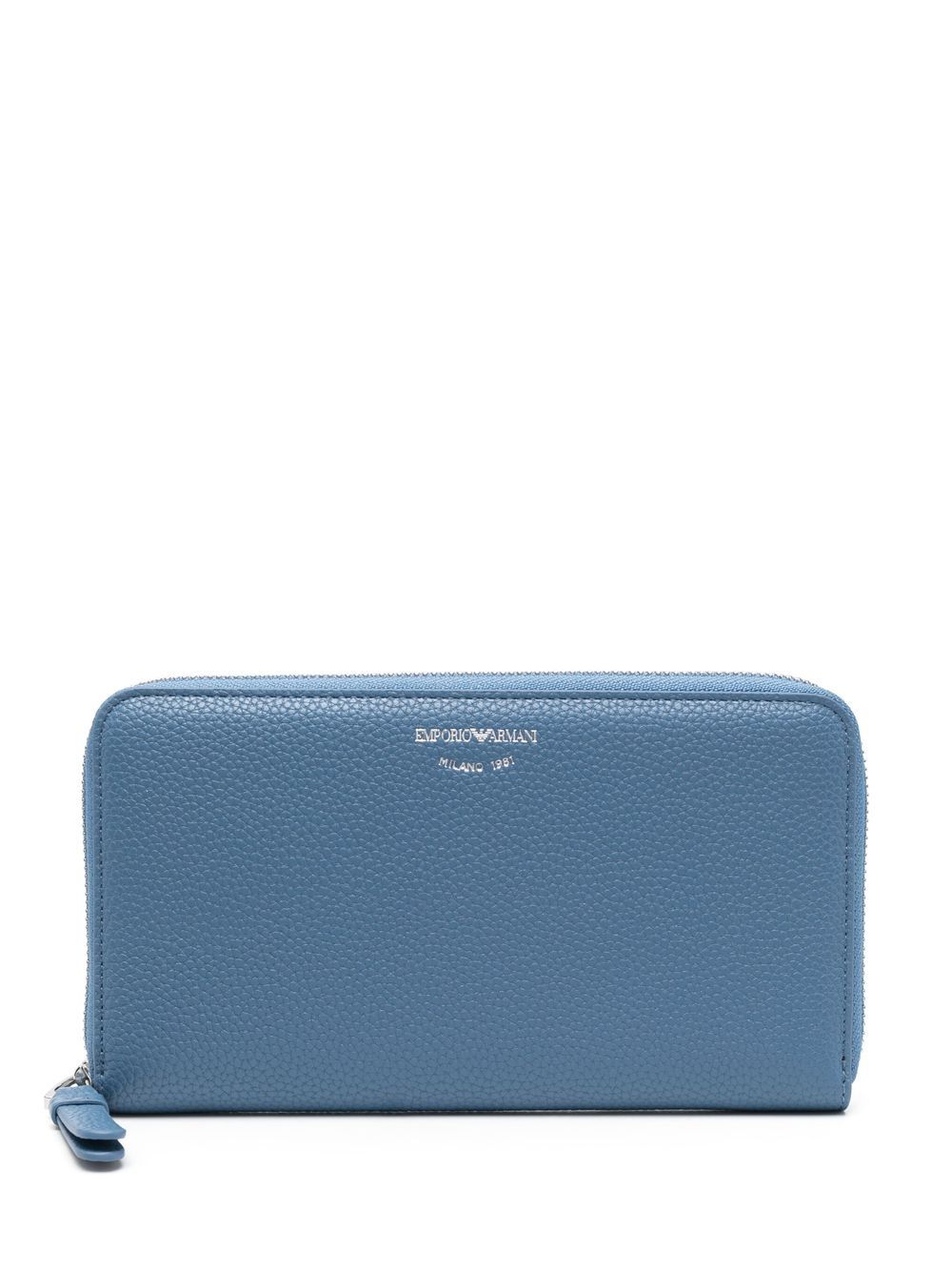 

Emporio Armani zipped leather long wallet - Blue