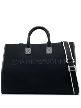 Armani black tote bag sale