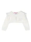 Miss Blumarine logo embellished cardigan - White