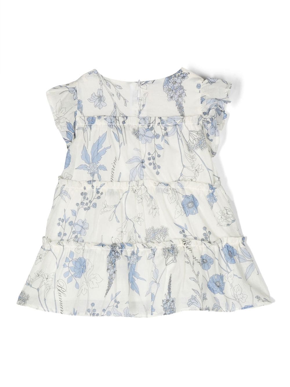 Shop Miss Blumarine Floral-print Ruffled Dress In White