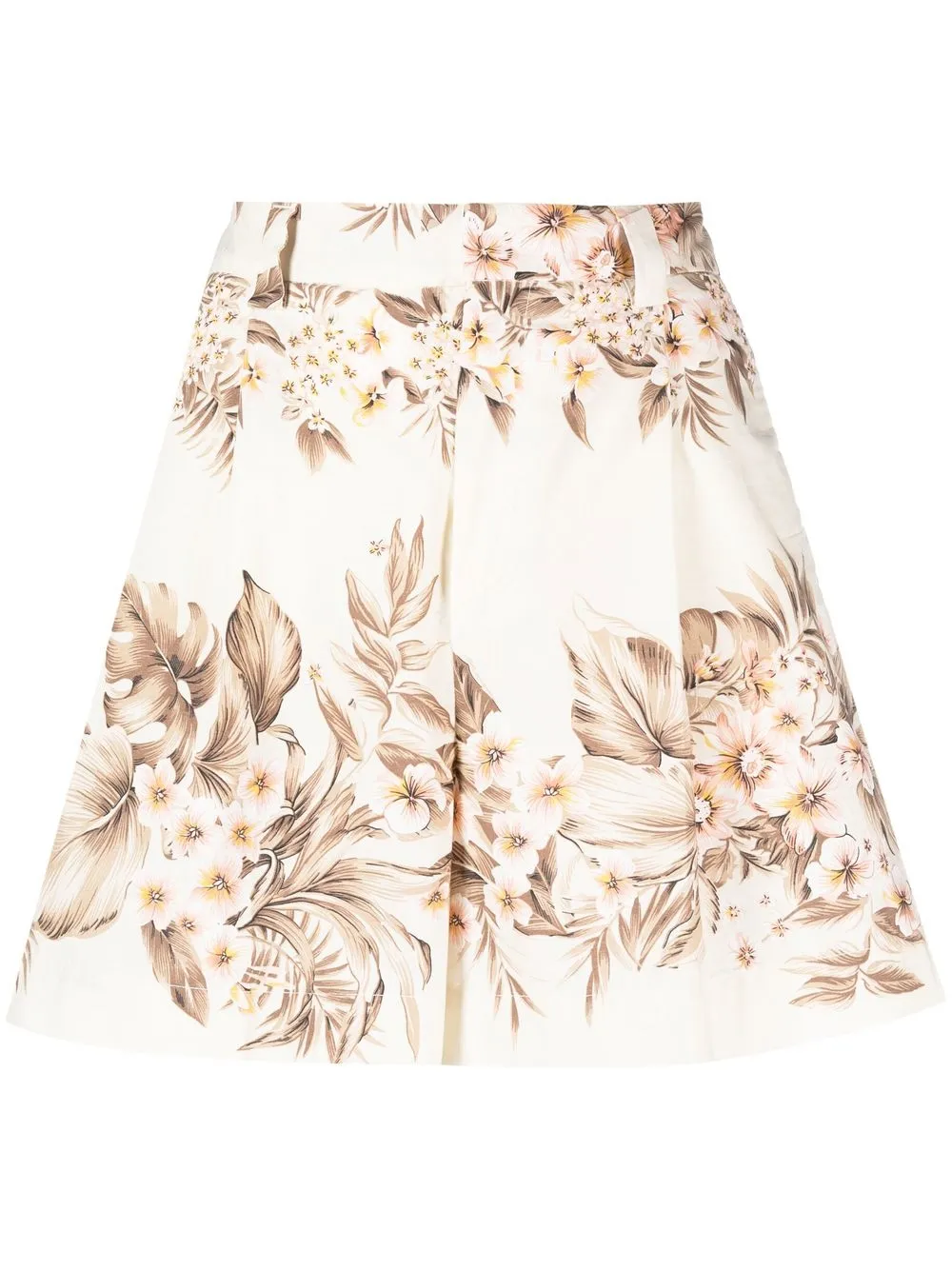 

TWINSET floral-print detail shorts - Neutrals