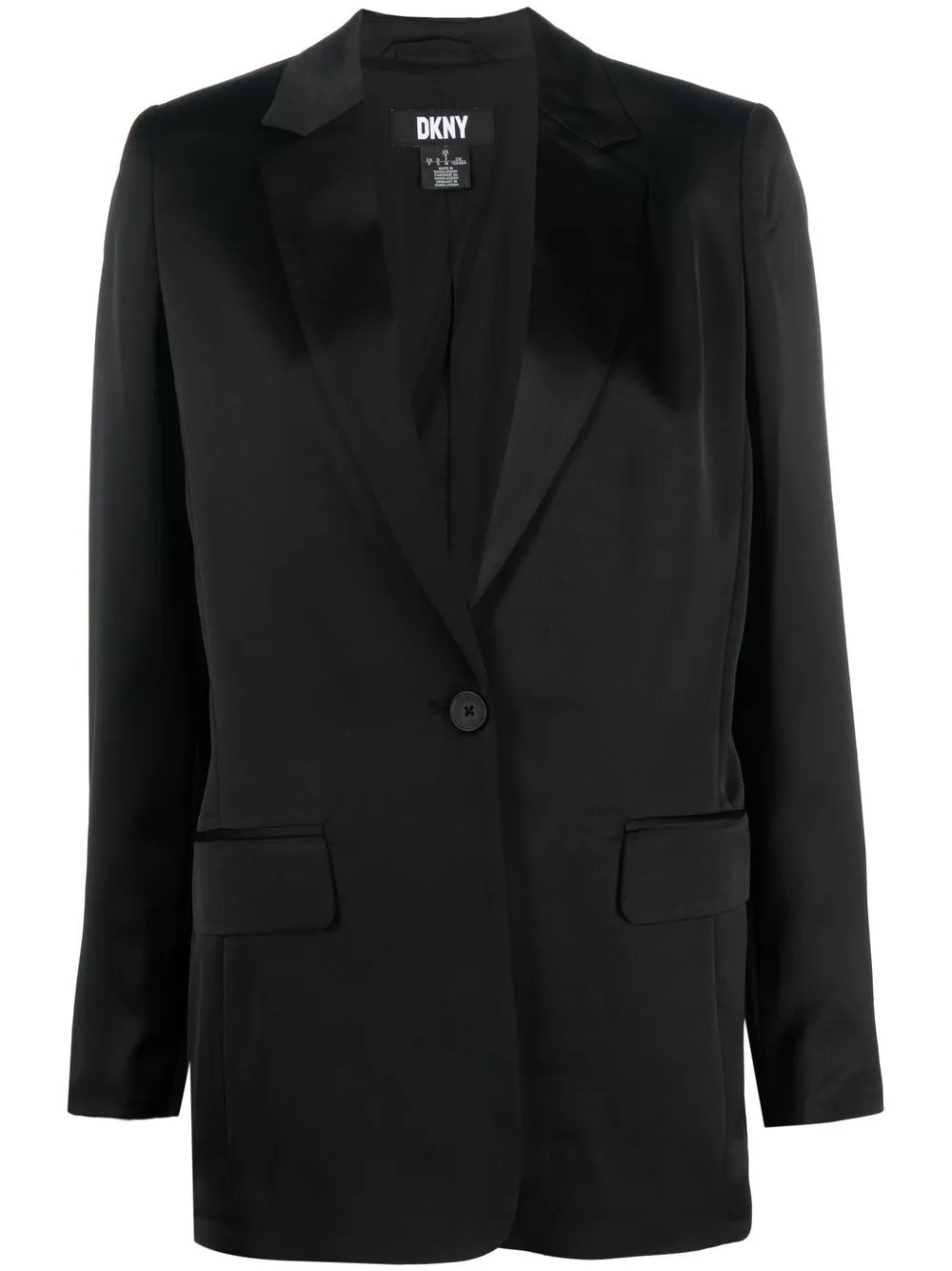 

DKNY satin-finish single-breasted blazer - Black