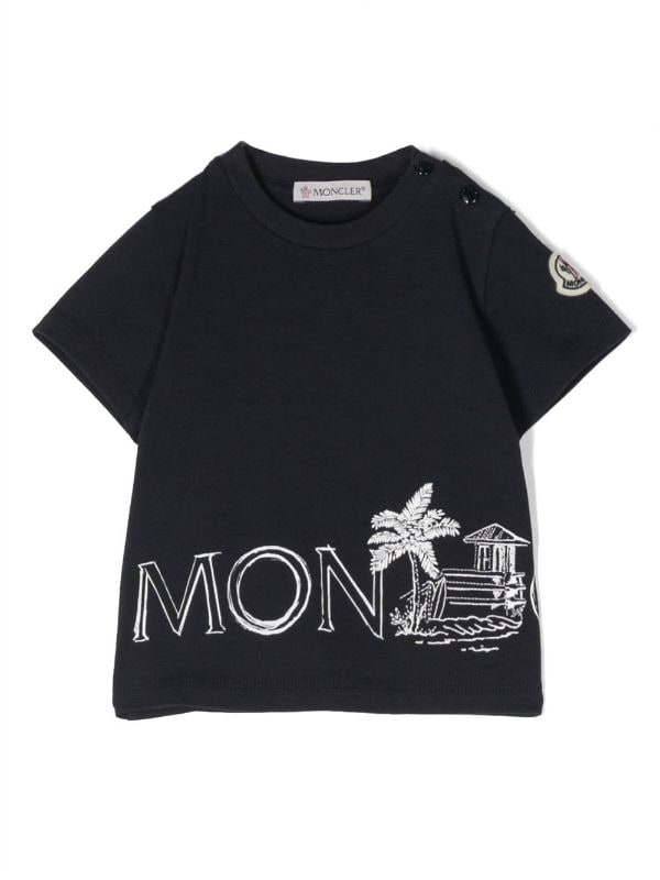 Moncler logo-patch Cotton T-shirt - Farfetch