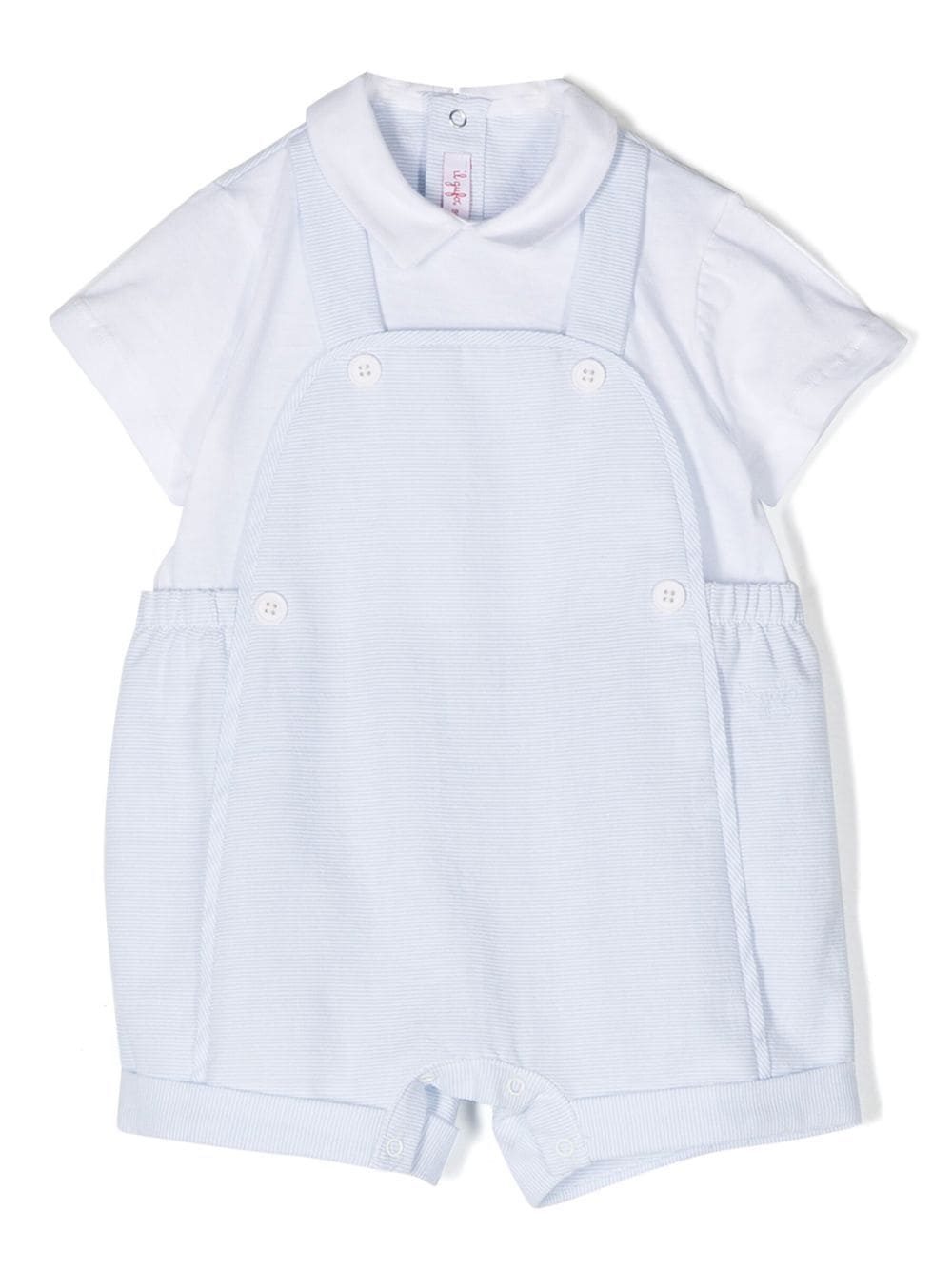 Il Gufo Babies' Layered-effect Striped Shorties In Blue