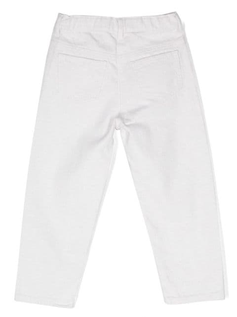 mid-rise tapered-leg trousers