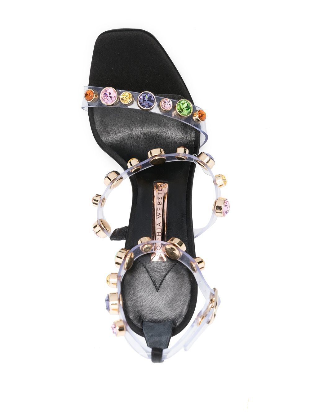 Shop Sophia Webster Rosalind Gem-embellished Sandals In Schwarz