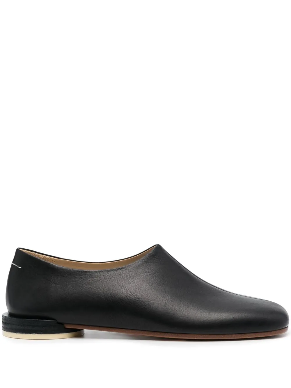 

MM6 Maison Margiela leather slip-on loafers - Black