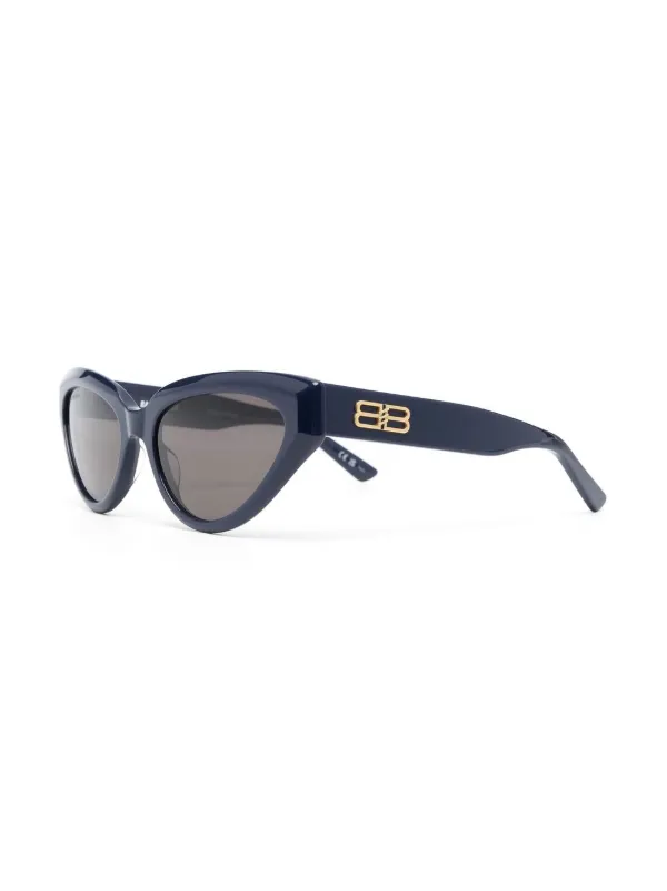 BALENCIAGA ネイビー キャットアイ サングラス　バレンシアガ Balenciaga Eyewear キャットアイ サングラス | ブルー