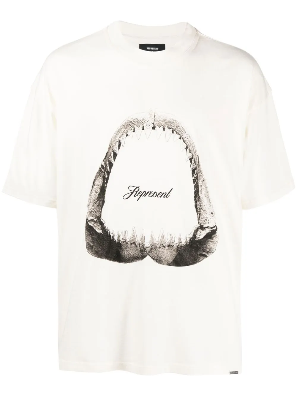 

Represent shark-print cotton T-shirt - White